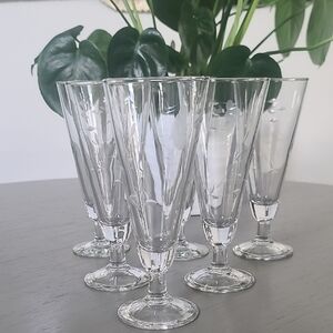 Princess House Heritage Pilsner Glass Set Of 6